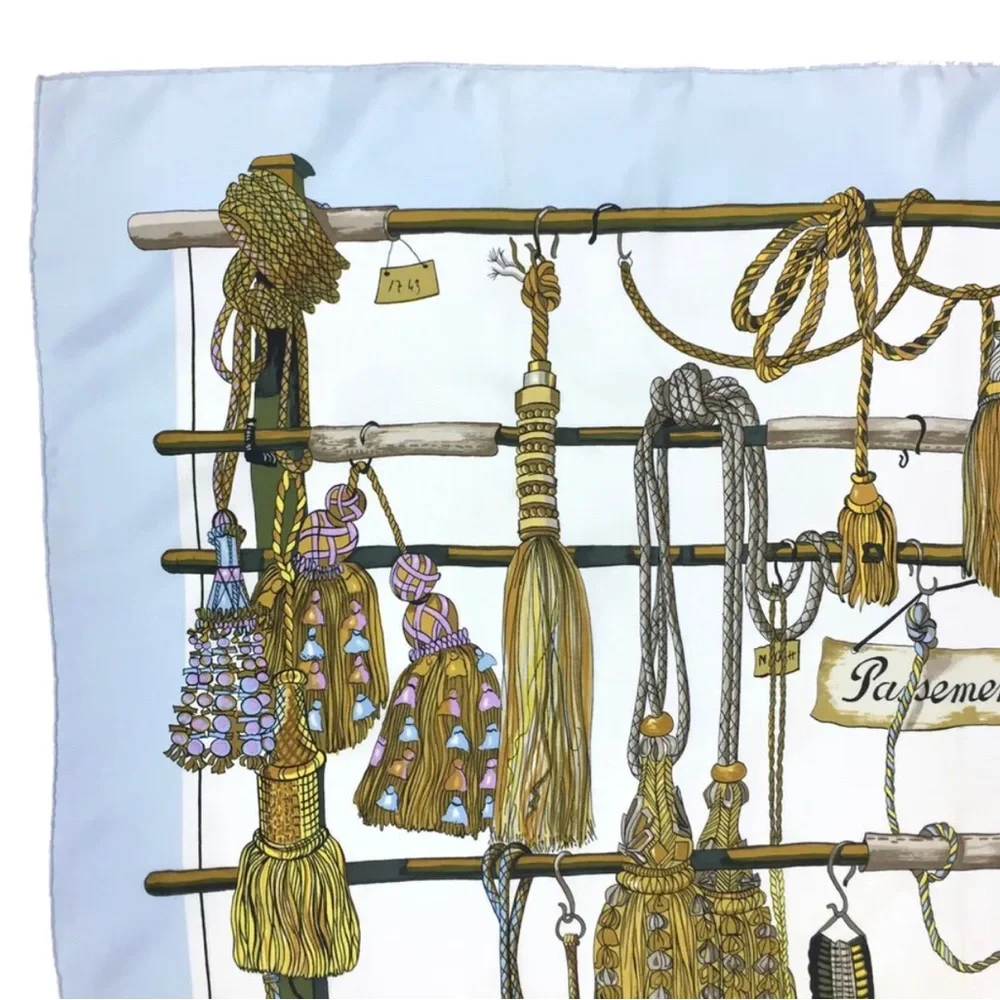 HERMES Pasementerie Carre 90 Multicolor Silk%100 - Picture 2 of 9